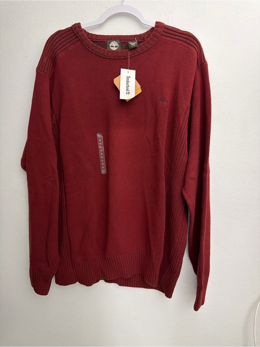 Timberland Men’s Crewneck Sweater in Deep Burgundy